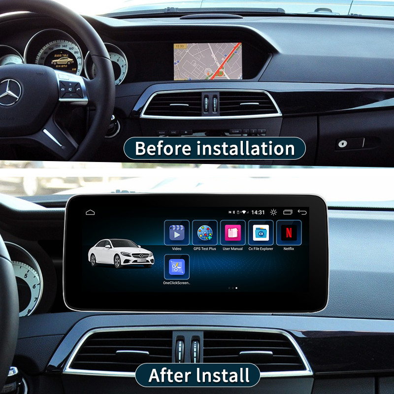 Badu bg Android 11 AUTO Carplay за Mercedes Benz C Class W204 S204 2011