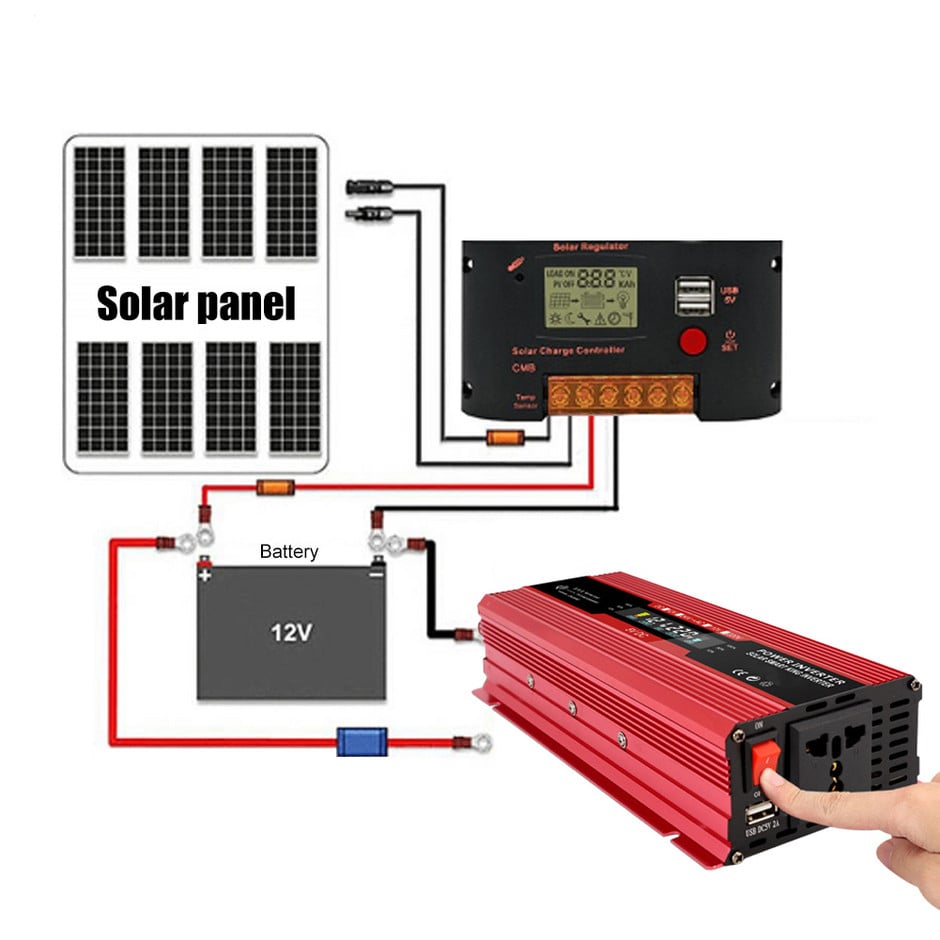 Badu gr Μετατροπέας ισχύος αυτοκινήτου 6000W Μετατροπέας ισχύος DC 12V