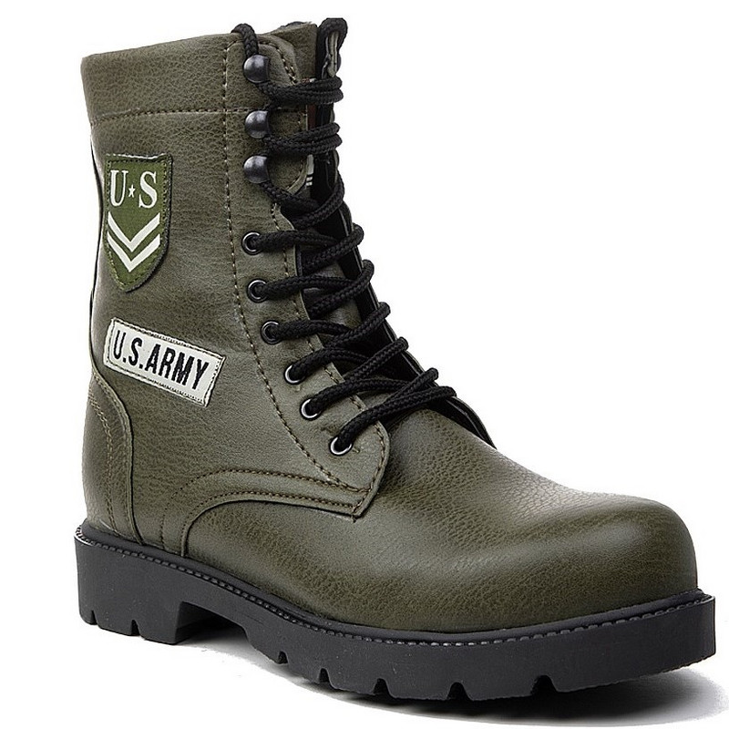 Високи мъжки боти с топъл хастар U.S. ARMY Military Black