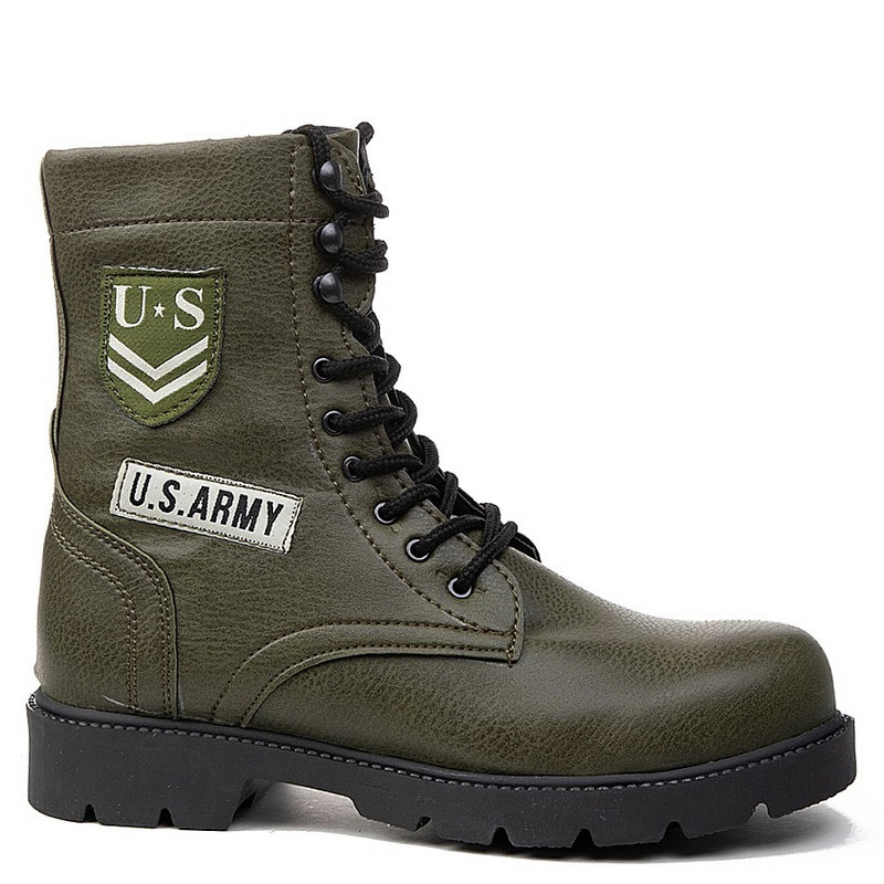 Високи мъжки боти с топъл хастар U.S. ARMY Military Black