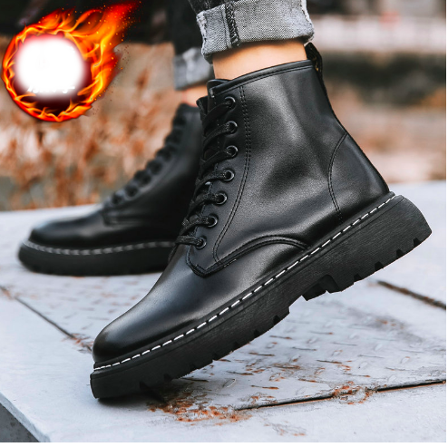 Bőr férfi csizma fűzővel