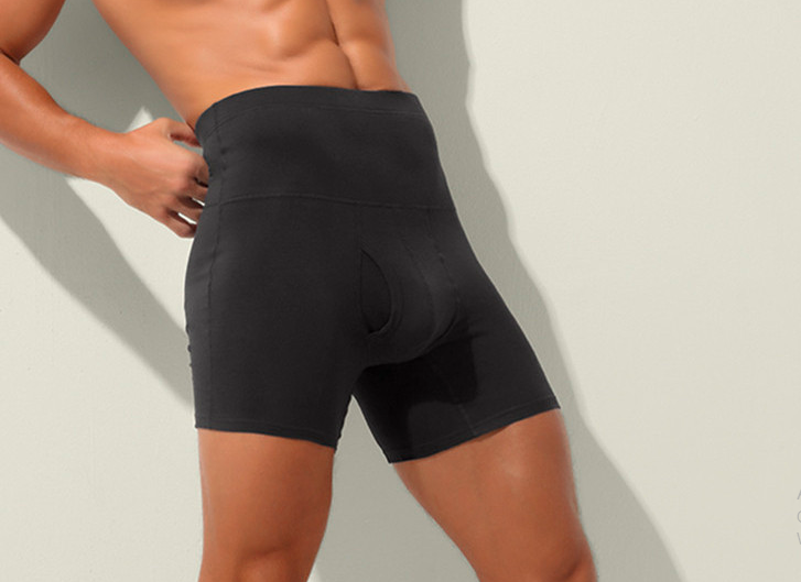 Férfi magas derekú pamut boxerek