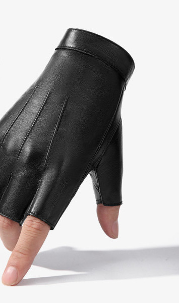 Vyriškos odinės pirštinės, tinkamos sportuoti