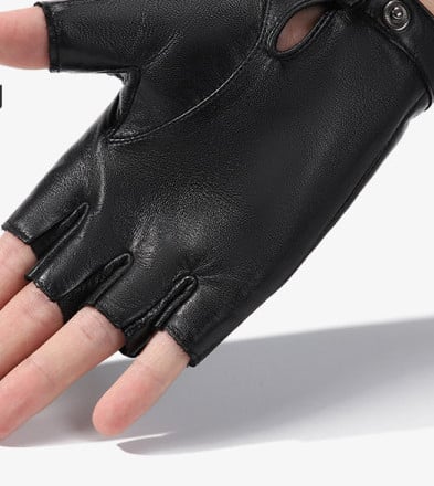 Vyriškos odinės pirštinės, tinkamos sportuoti