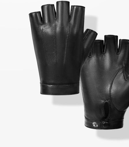 Vyriškos odinės pirštinės, tinkamos sportuoti