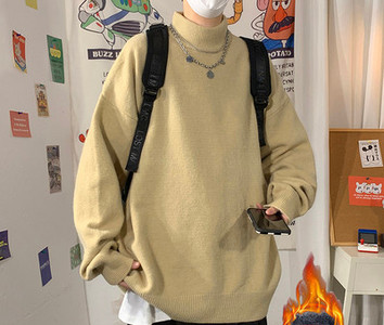 Ανδρικό πουλόβερ με ψηλό γιακά πόλο - πολλά χρώματα