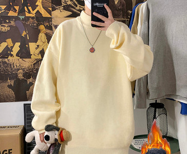 Ανδρικό πουλόβερ με ψηλό γιακά πόλο - πολλά χρώματα