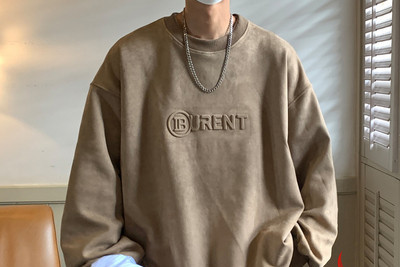 Ανδρικό πουλόβερ φαρδύ μοντέλο με επιγραφή