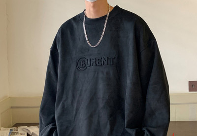 Ανδρικό πουλόβερ φαρδύ μοντέλο με επιγραφή