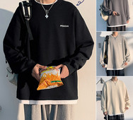 Férfi alkalmi, betűmintás pulóver