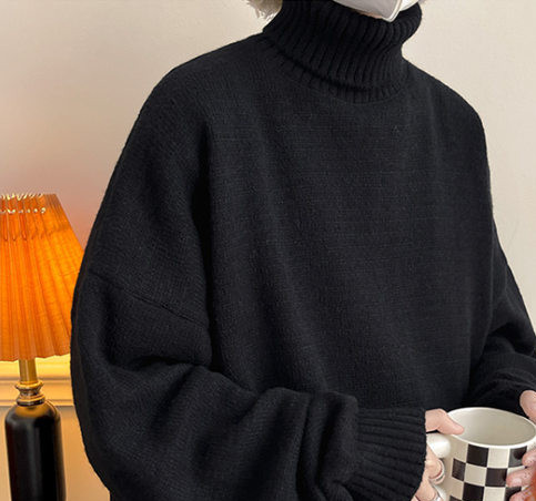 Vīriešu džemperis - tīrs modelis ar polo apkakli