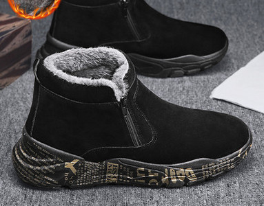 Silti vīriešu zābaki no eko zamšādas ar rāvējslēdzēju