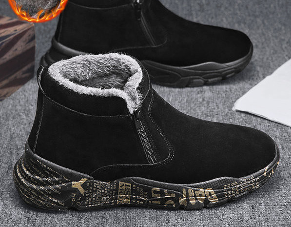 Silti vīriešu zābaki no eko zamšādas ar rāvējslēdzēju