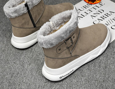 Χειμερινές μπότες με χοντρή σόλα και φόδρα