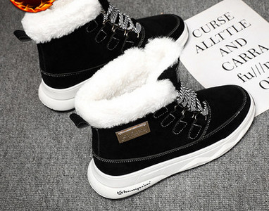 Moderne zimske muške čizme s toplom postavom, vezicama i logom