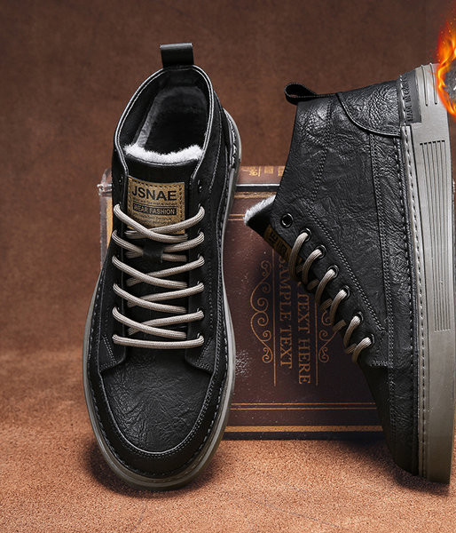 Muške čizme od eko kože sa toplom postavom