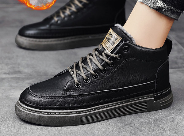 Muške čizme od eko kože sa toplom postavom