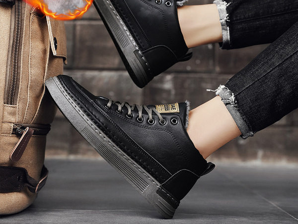 Muške čizme od eko kože sa toplom postavom