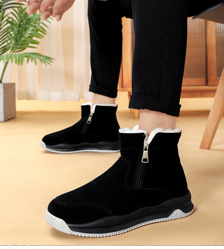 Muške zimske čizme s toplom podstavom i patentnim zatvaračem