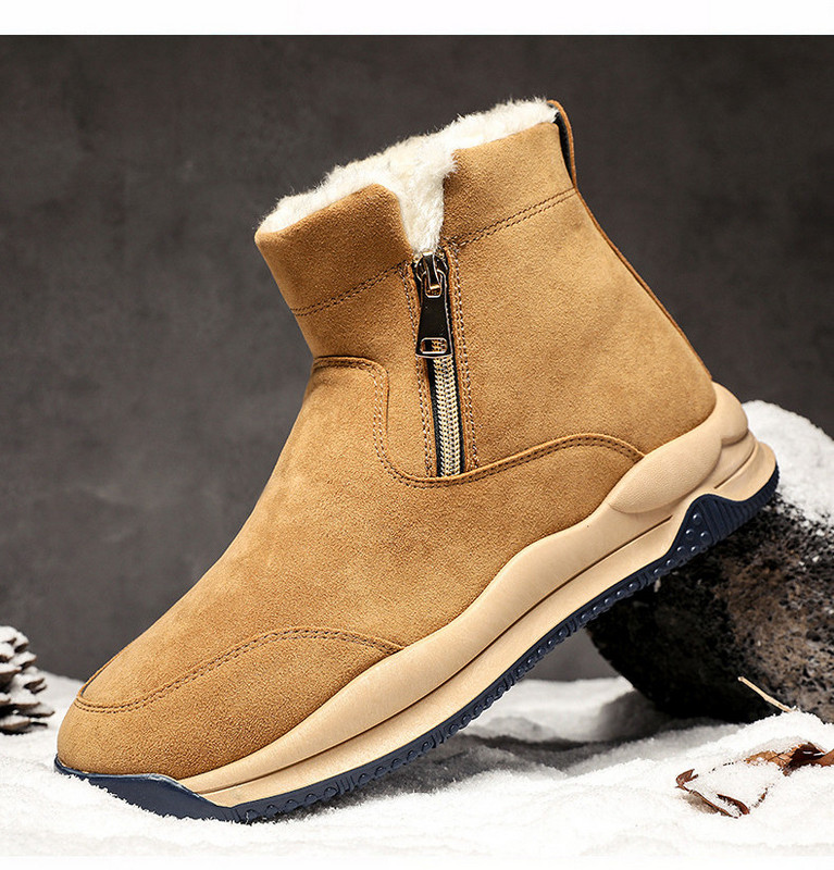 Muške zimske čizme s toplom podstavom i patentnim zatvaračem