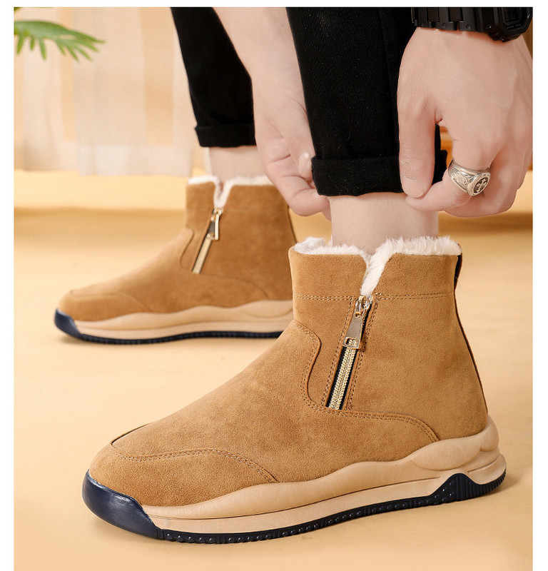 Muške zimske čizme s toplom podstavom i patentnim zatvaračem