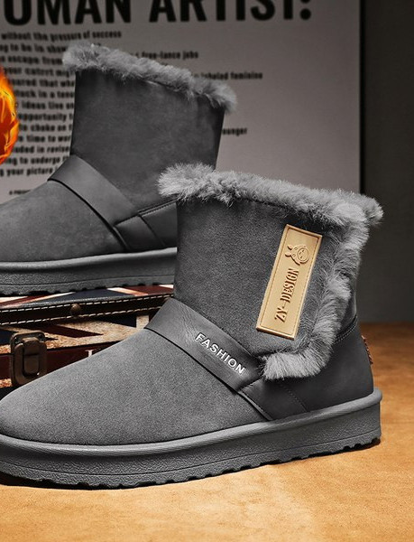 Jauna modeļa ziemas zābaki ar siltu oderi un logo vīriešiem