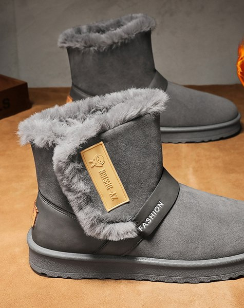 Jauna modeļa ziemas zābaki ar siltu oderi un logo vīriešiem