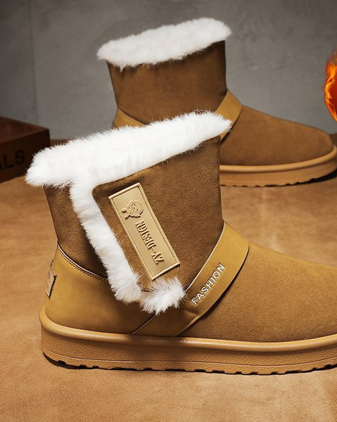 Jauna modeļa ziemas zābaki ar siltu oderi un logo vīriešiem