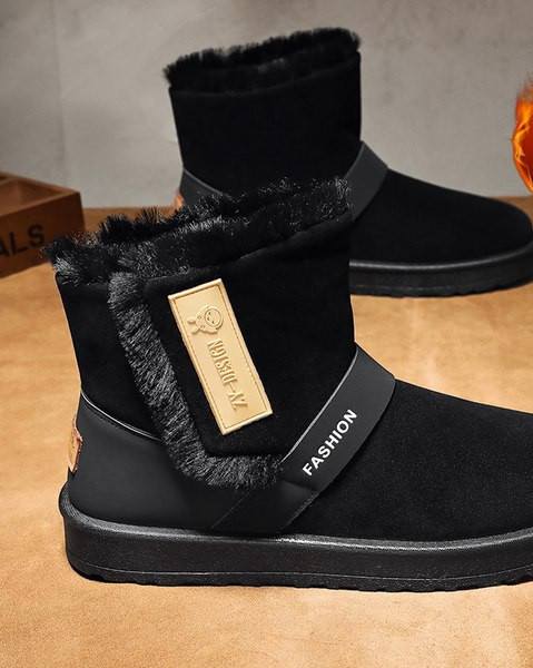 Jauna modeļa ziemas zābaki ar siltu oderi un logo vīriešiem