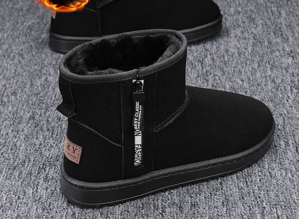 Ανδρικές οικολογικές σουέτ μπότες με ζεστή φόδρα και λογότυπο