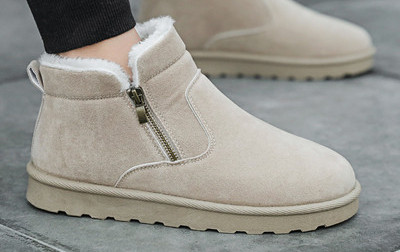 Ανδρικά μποτάκια με εσωτερικό προς τα κάτω και φερμουάρ