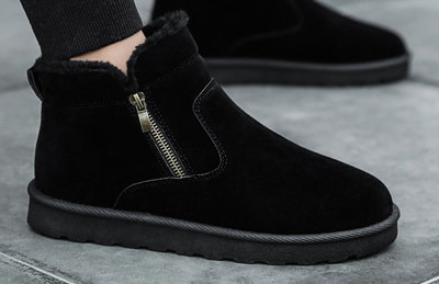 Ανδρικά μποτάκια με εσωτερικό προς τα κάτω και φερμουάρ