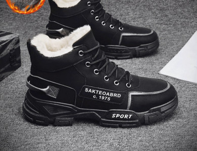 Ανδρικές μπότες από οικολογικό δέρμα με ζεστή φόδρα - δύο μοντέλα