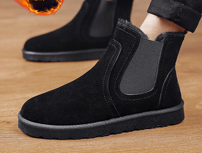 Vīriešu tekstila zābaki ar siltu oderi