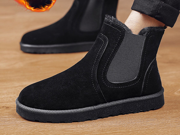 Vīriešu tekstila zābaki ar siltu oderi