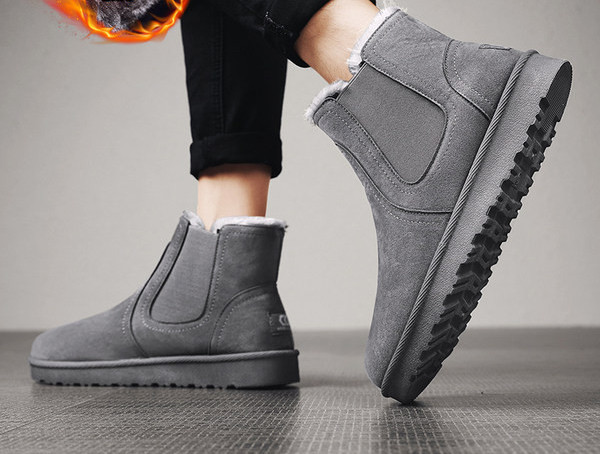 Vīriešu tekstila zābaki ar siltu oderi