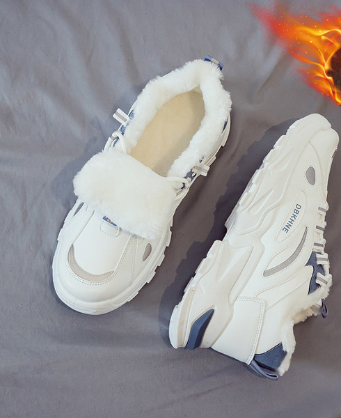 Νέο μοντέλο ανδρικά αθλητικά παπούτσια με ζεστή φόδρα και κορδόνια