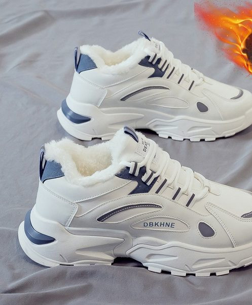 Νέο μοντέλο ανδρικά αθλητικά παπούτσια με ζεστή φόδρα και κορδόνια