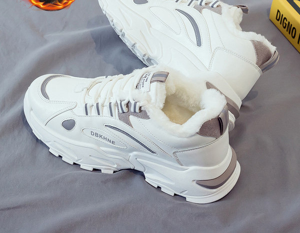 Νέο μοντέλο ανδρικά αθλητικά παπούτσια με ζεστή φόδρα και κορδόνια