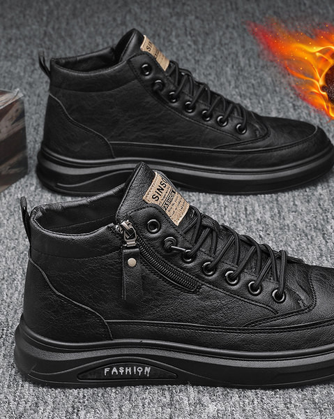 Χειμερινά ανδρικά παπούτσια από οικολογικό δέρμα με ζεστή φόδρα