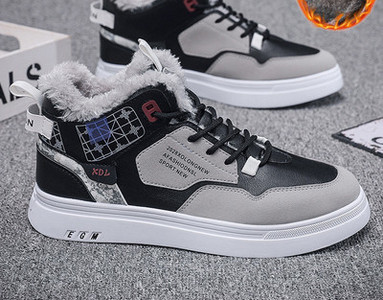 Ziemas vīriešu apavi ar oderi un šņorēm