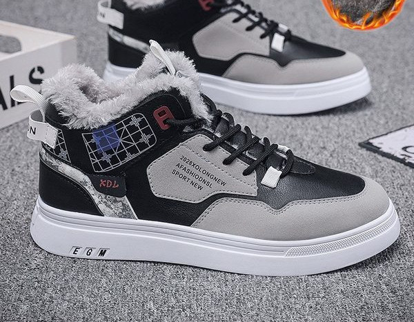 Ziemas vīriešu apavi ar oderi un šņorēm