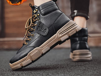 Αδιάβροχα χειμερινά ανδρικά μποτάκια από οικολογικό δέρμα