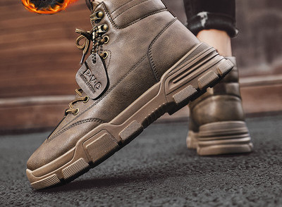 Αδιάβροχα χειμερινά ανδρικά μποτάκια από οικολογικό δέρμα