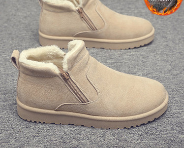 Χειμερινά ανδρικά μποτάκια με φόδρα και φερμουάρ