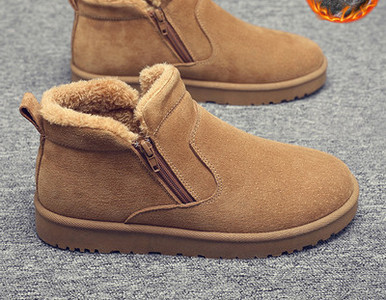 Χειμερινά ανδρικά μποτάκια με φόδρα και φερμουάρ