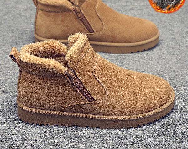 Χειμερινά ανδρικά μποτάκια με φόδρα και φερμουάρ