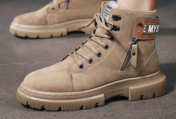 Podstavljene kožne cipele s patentnim zatvaračem i natpisom za muškarce