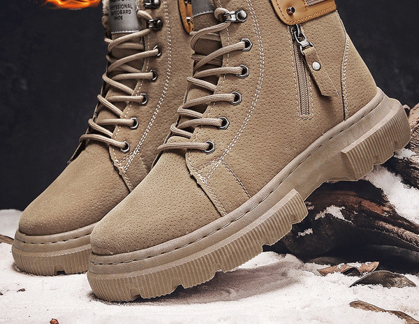 Podstavljene kožne cipele s patentnim zatvaračem i natpisom za muškarce