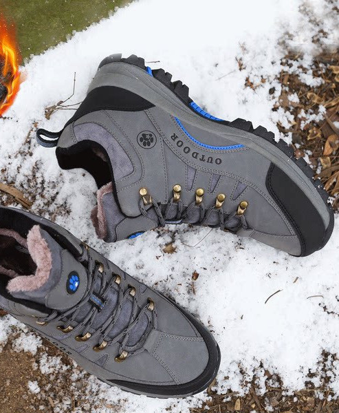 Ziemai piemēroti vīriešu apavi ar siltu oderi un šņorēm